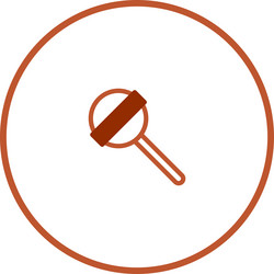 minimalist search icon design abstract magnifying vector image