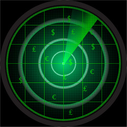 Radar screen vector