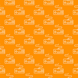 retro video game controller controlling wired vector image