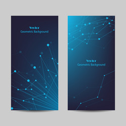 set vertical banners geometric pattern vector