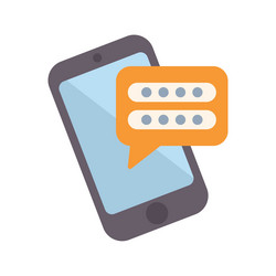 smartphone showing two factor authentication vector image
