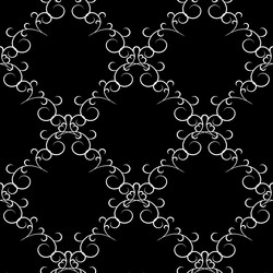 abstract square with white twig on black pattern vector image