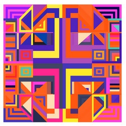 colorful geometric and curve background pattern vector image