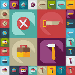 flat concept set modern design with shadow vector image