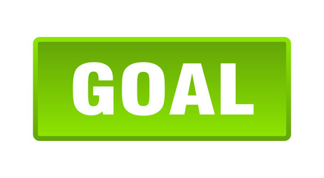 goal button square green push vector image