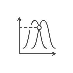 graph line icon or statistics symbol vector image