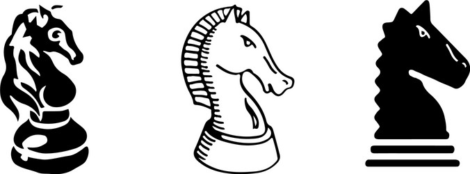 horse chess icon on white background vector