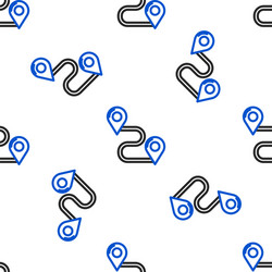 line route location icon isolated seamless pattern vector image