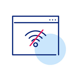 no wifi internet connection symbol in web vector image