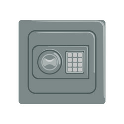 safe box with a keypad buttons panel safety vector