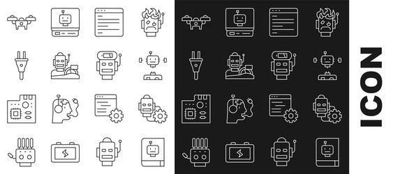 set line user manual robot setting disassembled vector image