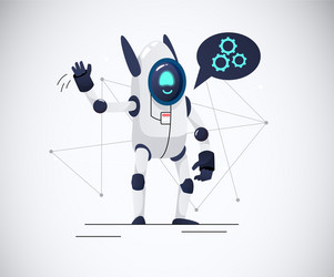 smiling chatbot vector image