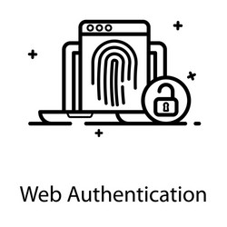 web authentication vector image