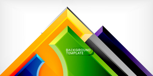 arrow with round elements color geometric shapes vector image