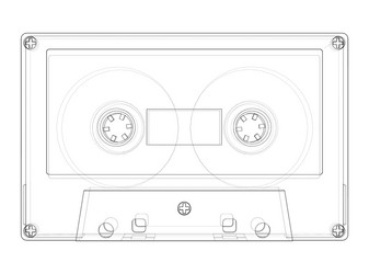 cassette tape rendering of 3d vector image