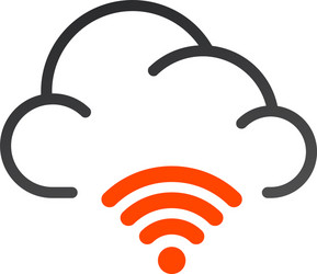 Cloud wifi icon to use in web and mobile ui vector