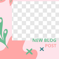 floral post garden flora new blog social Vector Image