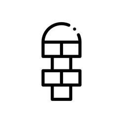 horizontal bars icon thin linear style design vector image