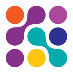 metaball connected dots circles pattern texture vector image