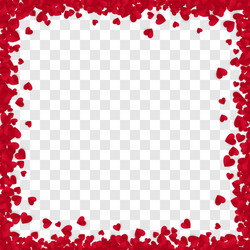 red paper heart frame background vector image