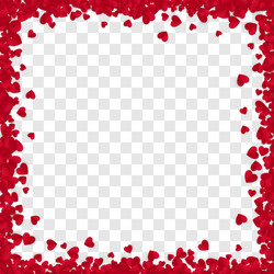 red paper heart frame background vector