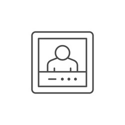 video intercom line outline icon vector image