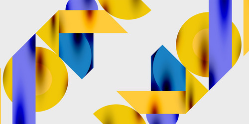 abstract shapes overlap creating vibrant vector image