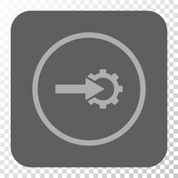 cog integration rounded square button vector image