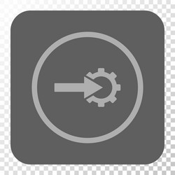 Cog integration rounded square button vector