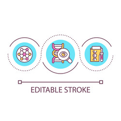 DNA Discovery Loop Concept Icon vector image