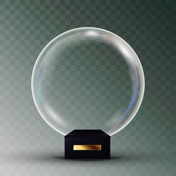 empty snow globe shadows reflection vector image