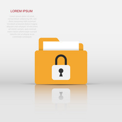 files folder permission icon in flat style vector image