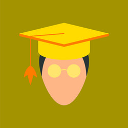 flat icon on stylish background master scientist vector image