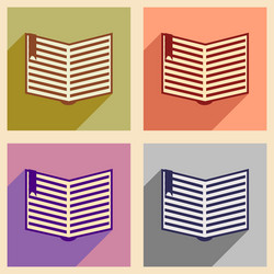 flat with shadow concept and mobile application vector image