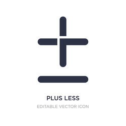 plus less icon on white background simple element vector image