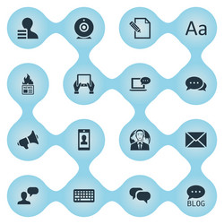 set of simple user icons vector image