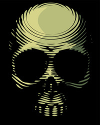 Skull engraving imitation vector