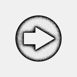 black abstract right arrow sign Vector Image