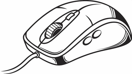 classic computer mouse essential input device vector image