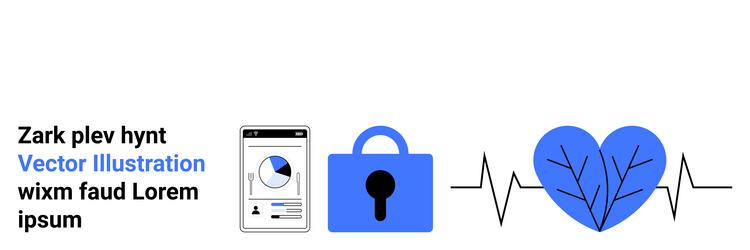 data analytics on smartphone digital security vector image