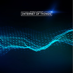 internet of things background iot technology vector