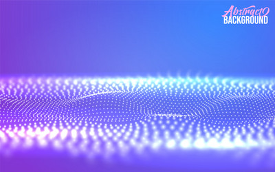 big data abstract visualization 3d sound waves vector image