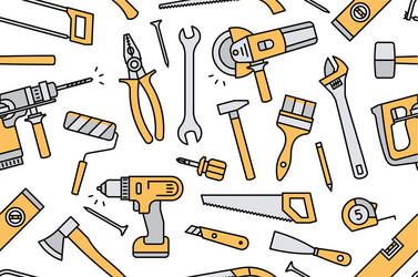 Building tools seamless pattern Royalty Free Vector Image