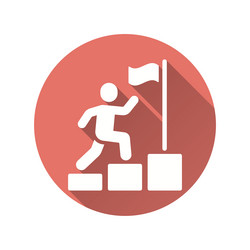 challenge flat icon with long shadow for graphic vector image