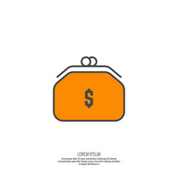 Female purse for money vector