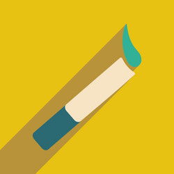 flat with shadow icon and mobile application vector image
