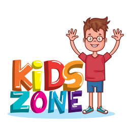 Kids zone poster icon vector