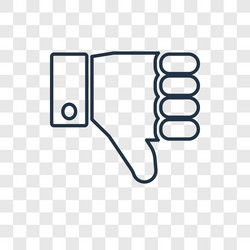 right to objection concept linear icon isolated vector image
