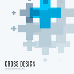 abstract design elements with cross vector image