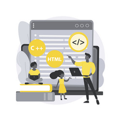 computer programming camp abstract concept vector image